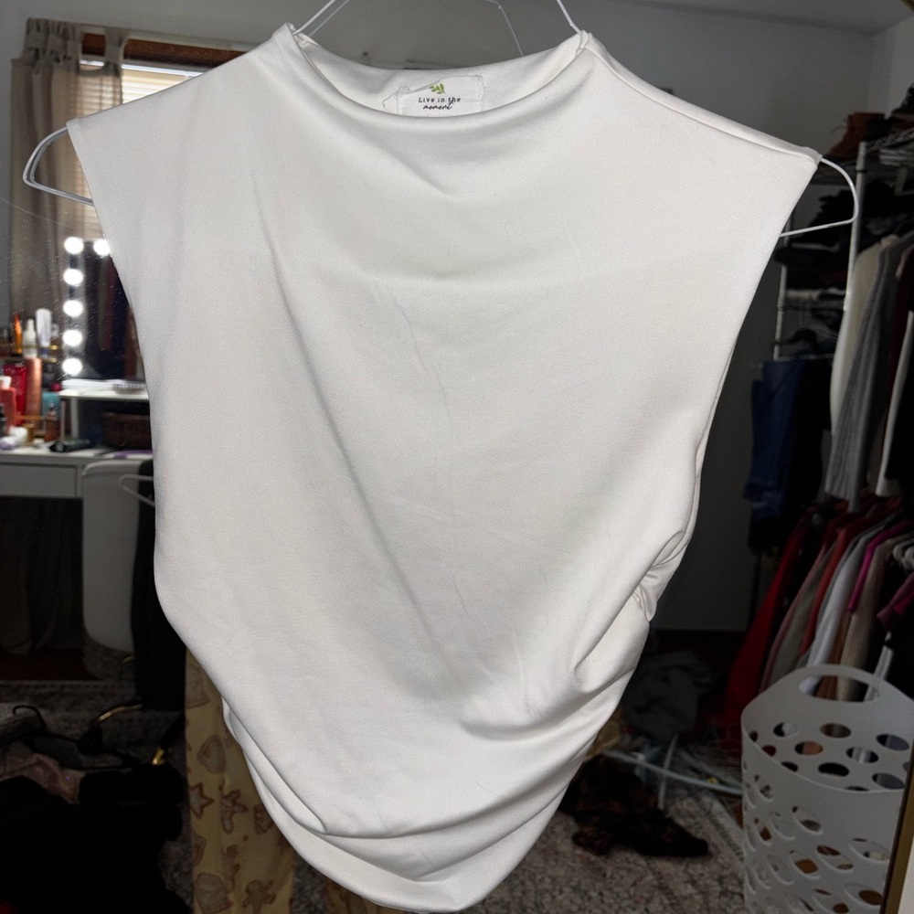 Live in the Moment Sleeveless Mock Neck
